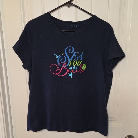 "Sea You At The Beach" Blue Tshirt - Picture 3 of 5